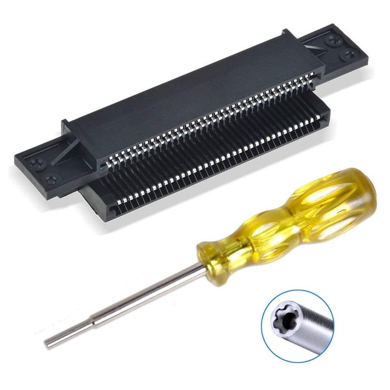 EEEKit 72 Pin NES Connector Replacement, NES Cartridge Slot with 3.8mm Screwdriver Bit Open Tool for Switch 8 Bit System - Image 1